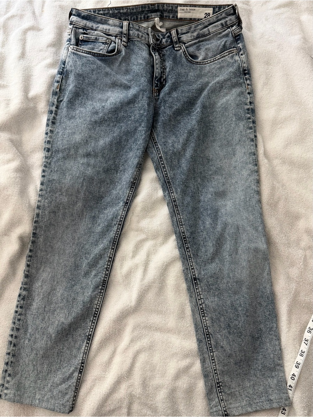 rag & bone faded light blue high-rise jeans